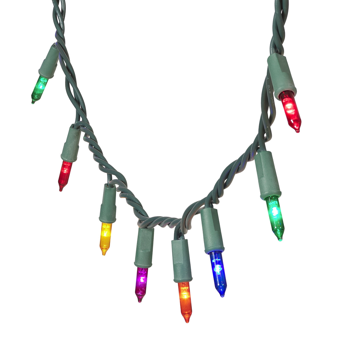 Indoor/Outdoor 100-Count LED Glass Mini Christmas String Lights, Warm White, Green Wire, 19.5', by Holiday Time