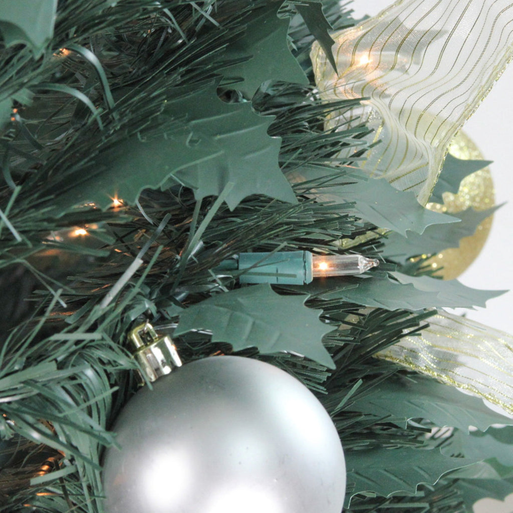 Northlight Multi-Color Prelit Incandescent Green Full Decorated Pop Up Christmas Tree, 6'