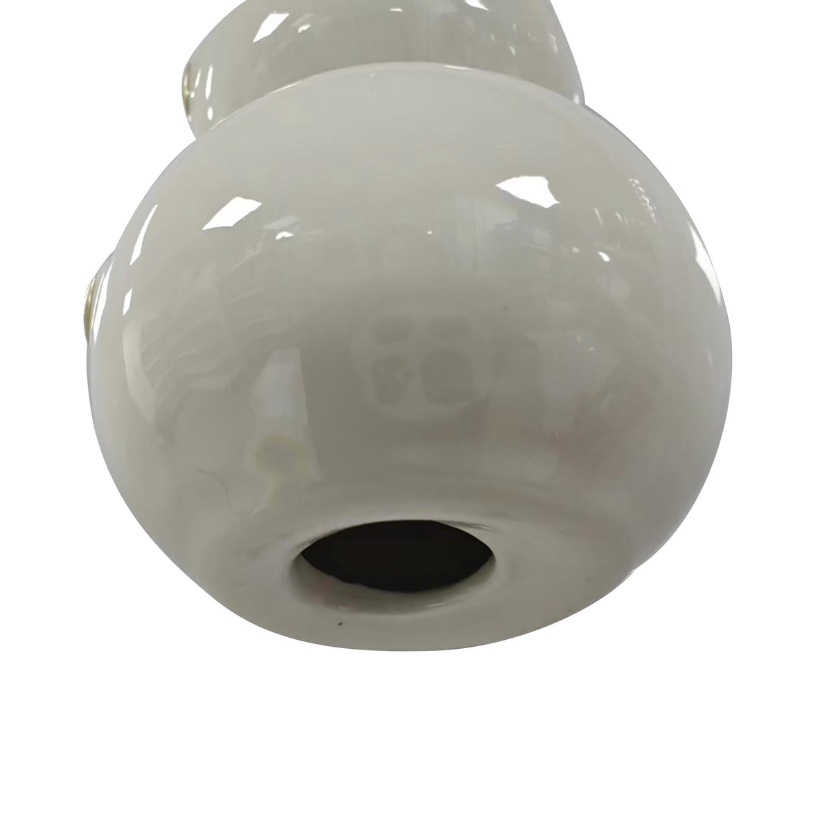 White and Gold Ceramic Snowman Christmas Ornament, 5", by Holiday Time