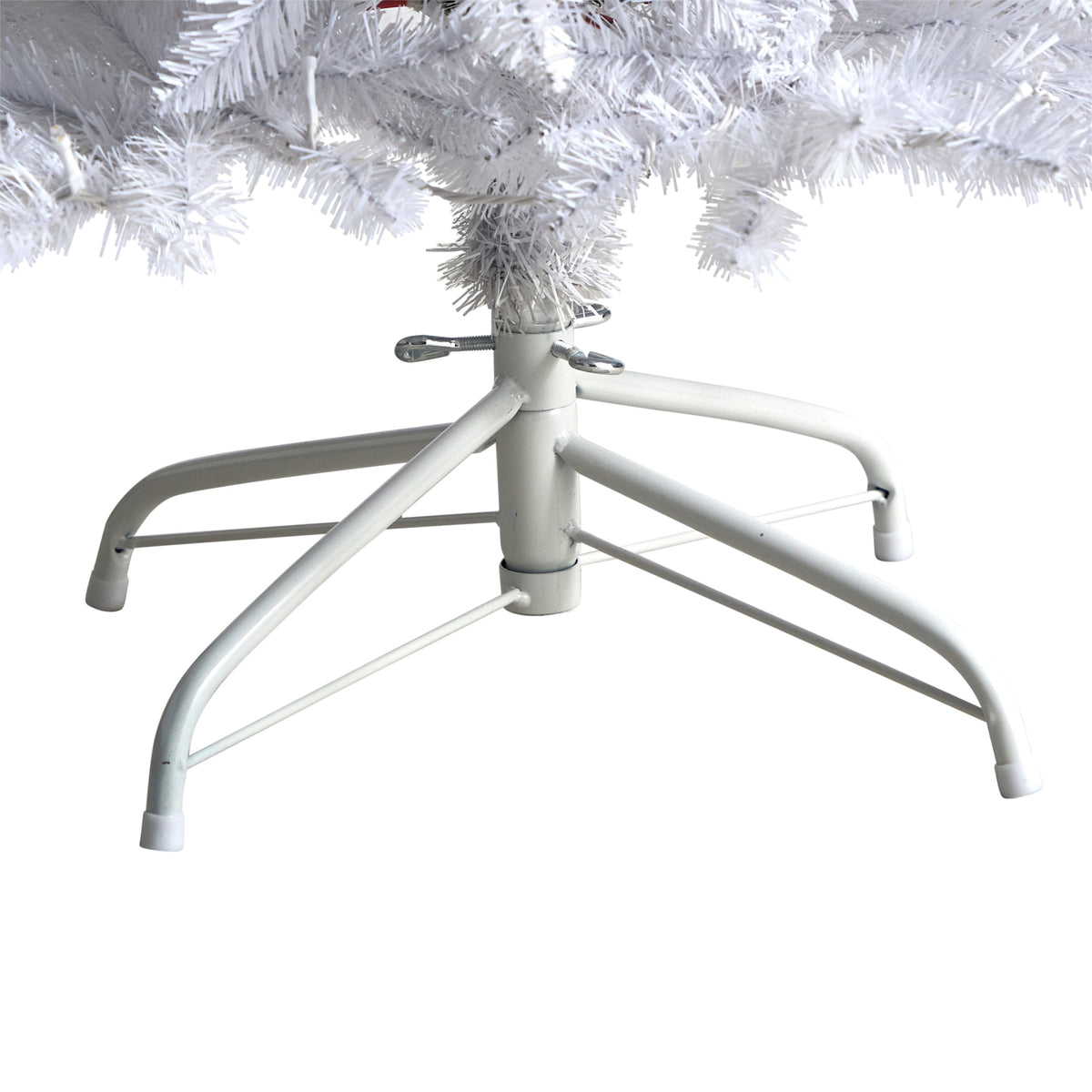 Nearly Natural 3' White Slim Artificial Christmas Tree Prelit 50 Warm White LED Lights