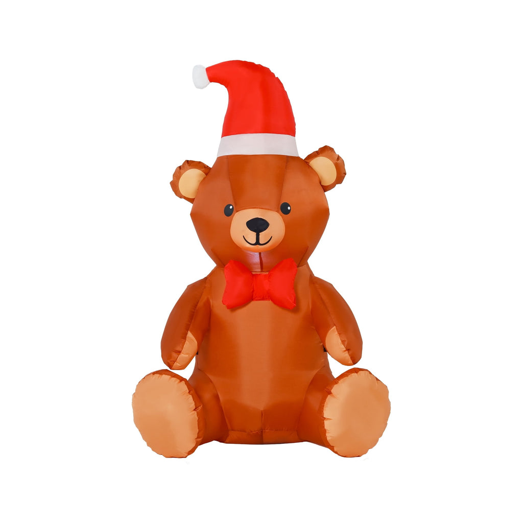 Brown Bear Christmas Airblown Yard Inflatable, 4', by Holiday Time