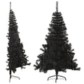 vidaXL Christmas Tree Decoration Artificial Half-Circle Tree with Stand PVC